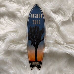 Joshua Tree California Souvenir Wood Surfboard ornament - Blue and Orange